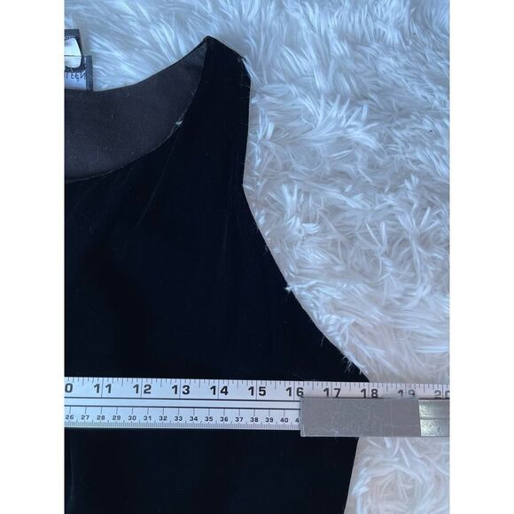 Eileen Fisher Silk Blend Velvet Sleeveless Scoop Neck Tank Top Size L black - Picture 7 of 8